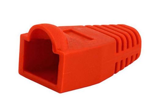 Kryt na zástrčku RJ45, 50 ks, červený