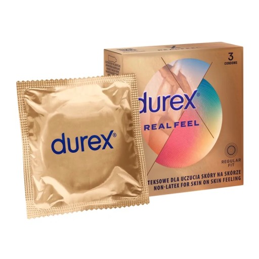 Durex Real Feel kondómy bez latexu, 3 ks