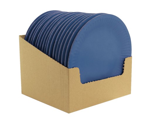 Námornícke modré papierové taniere 18 cm 6 ks.
