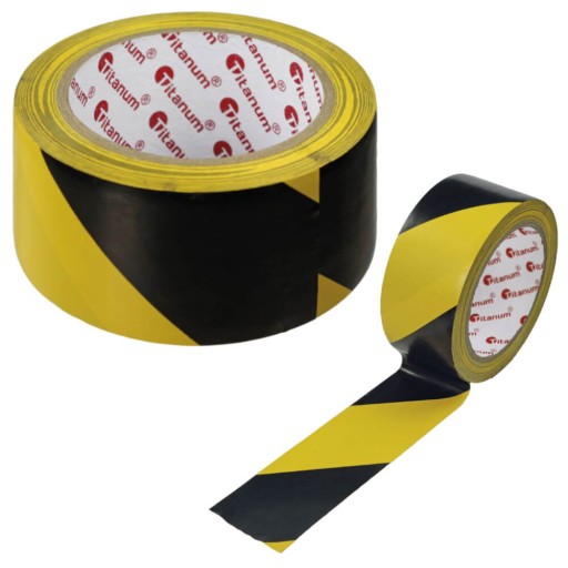 Čierno-žltá samolepiaca výstražná páska 48mm x 20m