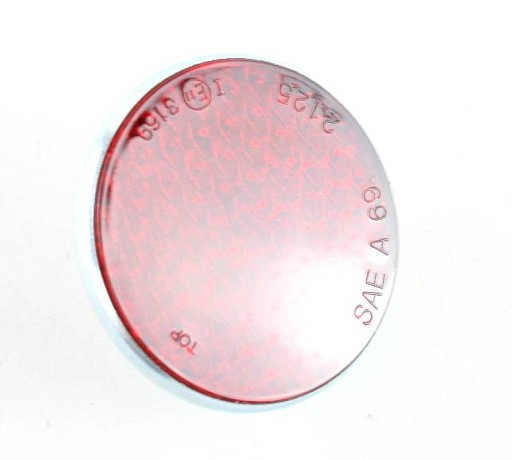 ZADNÝ ODRAZ okrúhly, červený, UNIVERZÁLNY, 57 MM