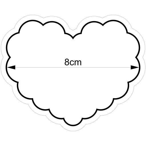 PREMIUM formička Vykrajovačka na perníčky VALENTÍN Srdiečko Cloud 8cm