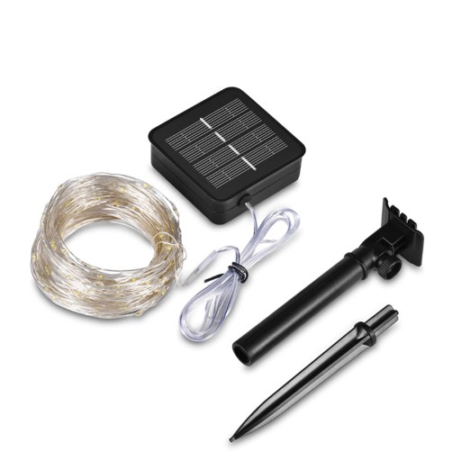 SOLÁRNE GARLANDOVÉ ZÁHRADNÉ LAMPY 100 LED 20M DEKORATÍVNY SÚMRAK SNÍMAČ