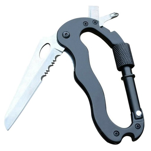 MULTITOOL OSTRÝ KARABÍNOVÝ Nôž 6V1 PREŽITIE
