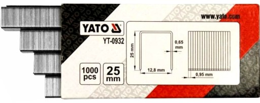YATO - ZOŠÍVAČKY NA ČALÚNENIE DO ZOŠÍVAČKY - ROZMERY - 25 x 12,8 x 0,65