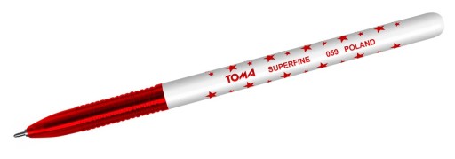 TOMA S-Fine star guľôčkové pero TO-059 červené 1 ks.