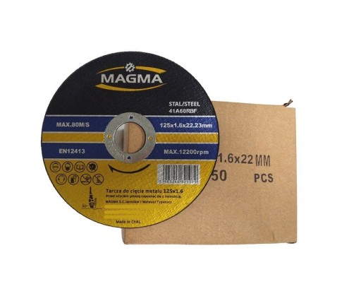 Oceľové rezné kotúče na kov 125X1,6, sada 10s