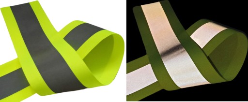 SVETLÁ REFLEXNÁ PÁSKA PÁSKA NAŠIŤ 50MM