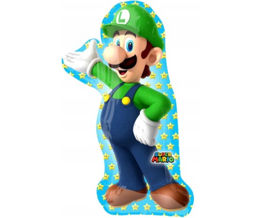SUPER MARIO BROS LUIGI fóliový balón 61cm