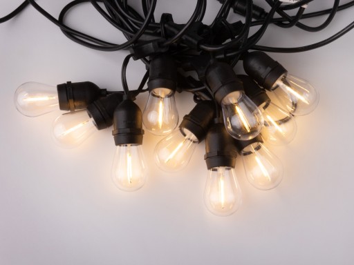 5x E27 LED žiarovka 1W 2700K retro dekoratívna slza na girlandy