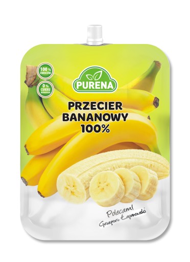 Banánové pyré 100% 350 g Purena