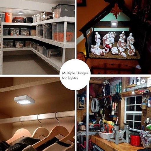 ŠATNÍKOVÁ LAMPA COB 3W LED SPÍNAČ, NA BATÉRIOVÉ OVLÁDANIE + MAGNET + VELCRO