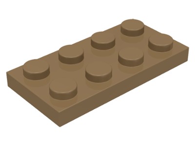 LEGO ELEMENT Tanier 2 x 4 Dark Tan / dark sand 3020 4ks NOVINKA