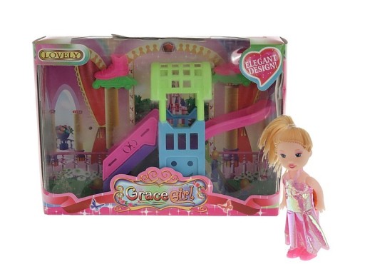 Mini bábika + šmykľavka 5898