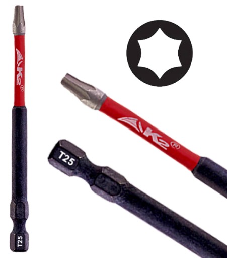 Nárazový hrot bitu pre skrutkovač K2 Impact TX25 TORX T-25 S2 90mm