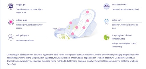Bella Herbs Plantago hygienické vložky 12 kusov