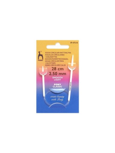 Ihlice do ponožiek poníka 2,5 mm 28 cm