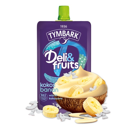 TYMBARK Deli & Fruits Mousse Coconut Banana Kokosové lupienky 170 g