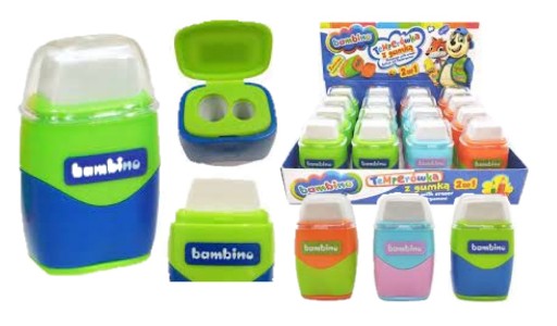 BAMBINO GUMA + DVOJITÁ BRÚŠKA 2V1 MINI ZOO