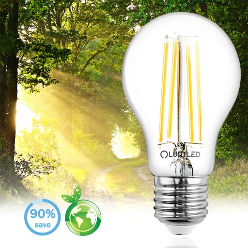 E27 A60 LED žiarovka 11W = 100W 1521lm 3000K Teplá DEKORATÍVNA VLÁKNA