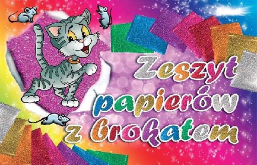 KNIHA DEKORAČNÝCH PAPIEROV B5 S FAREBNÝMI GLITRAMI