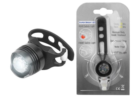 LTC LED predné svetlo na bicykel 1W so silikónovým remienkom, čierne. LXETS47