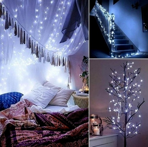 SOLÁRNE GARLANDOVÉ ZÁHRADNÉ LAMPY 100 LED 20M DEKORATÍVNY SÚMRAK SNÍMAČ