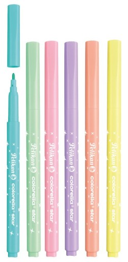 Pastelové fixky Colorella Star, 6ks PELIKAN