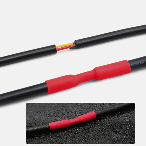 1m TEPELOM ZMRŠŤOVACIA TUBE IZOLAČNÁ KOŠEĽA 8mm 4mm OCHRANNÁ ČERVENÁ SILNÁ