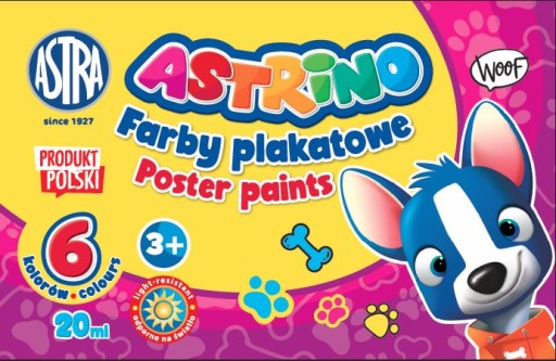Plagátové farby 6 farieb Astrino 20ml ASTRA