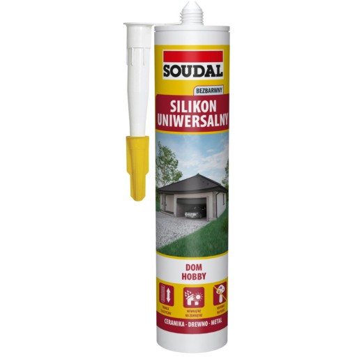 Univerzálny silikón Soudal, bezfarebný, 280 ml
