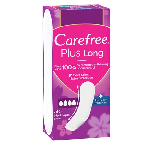 CAREFREE Plus Dlhé hygienické vložky 40 ks