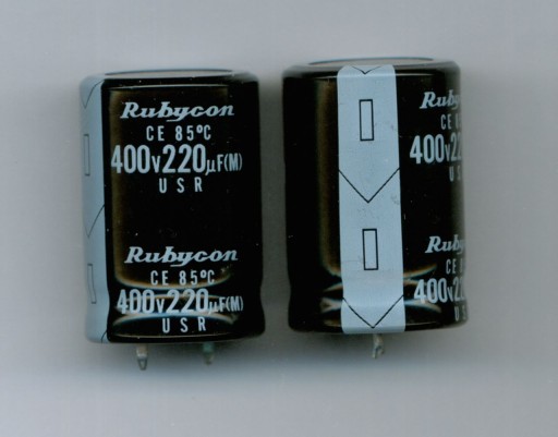 220uF 400V 220 µF 400 V RUBYCON 85C (2 KS) ELEKTROLYTICKÝ KONDENZÁTOR