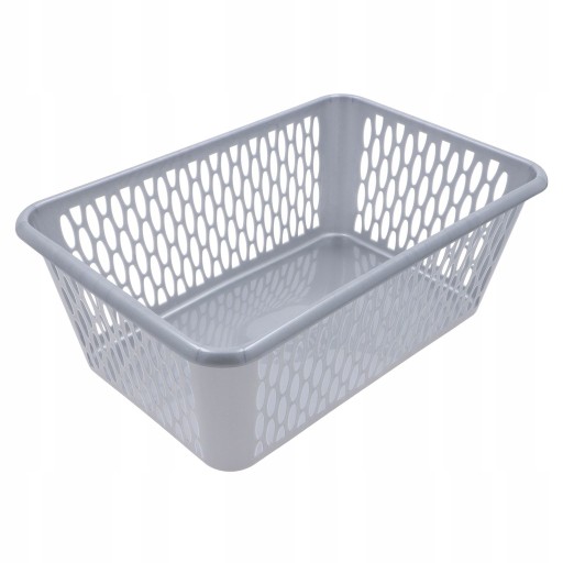 KOŠÍK PLASTOVÝ ORGANIZÁTOR KAJA 4 37X26CM SIVÁ