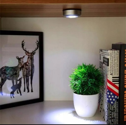 BLACK OVAL 3ks LED samolepiace šatníkové svietidlá, studená biela bodové svetlá