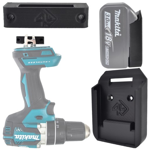 UNIVERZÁLNY DRŽIAK NÁRADIA + SET DRŽIAK NA BATÉRIU MAKITA 18V