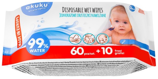 VLHČENÉ UBROUSKY PRE BOJČATÁ 99% VODA 70 ks