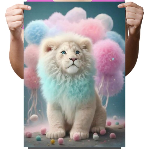 DIAMANTOVÁ VÝŠIVKA Diamantová maľba mozaika Diamantový set pre deti Lion
