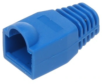 Gumový kryt na zástrčku RJ45, 50 kusov, modrý