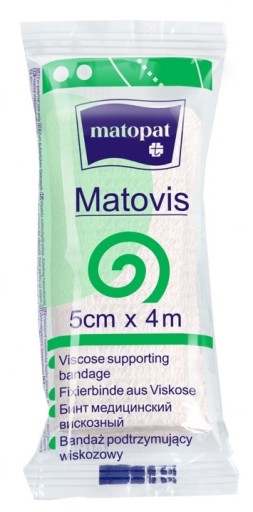 MATOVIS pletená viskózová bandáž na podopretie obväzu 4m x 5cm 1 ks.