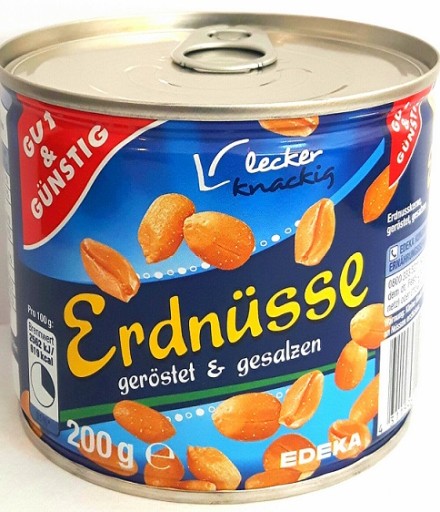 Z NEMECKA G&G Arašidy v konzerve 200 g