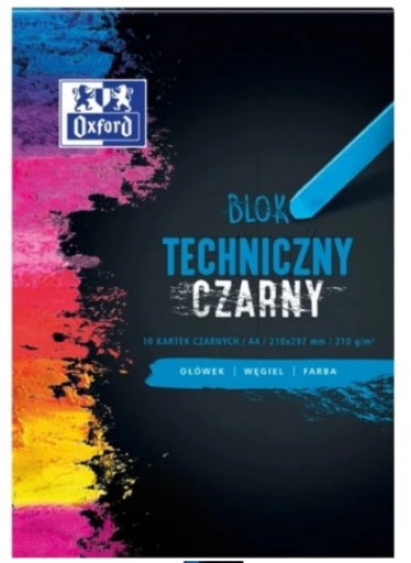 TECHNICKÝ BLOK A4 OXFORD 10 LIST 210G ČIERNA