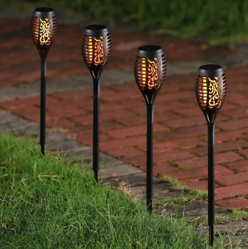 Solar Lamp Led Torch efekt ohňa plameňa