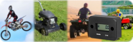 POČÍTADLO PREVÁDZKOVÝCH HODÍN MOTORA (MOTORKOVÁ KOSAČKA) 12V / 24V