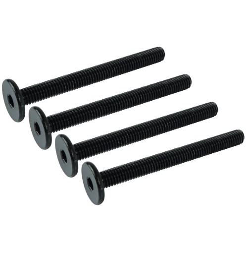10x skrutka s plochou hlavou M6 x 60 mm, čierna metrická skrutka na nábytok