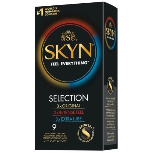 Skyn Selection Nelatexové kondómy Tri typy 9 kusov