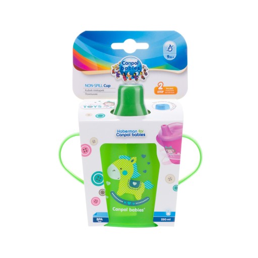 Nevylievateľná šálka s rúčkami + tvrdý výtok, 250 ml