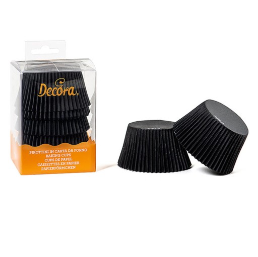 Jumbo košíčky na muffiny 55x45mm Decora Black 60 ks