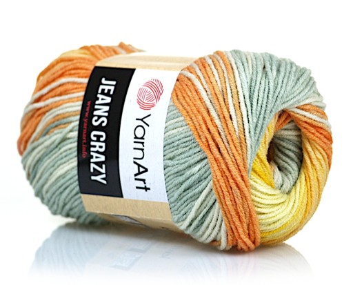 YARNART JEANS CRAZY PRIADZ Č. 8210 MULTICOLOR