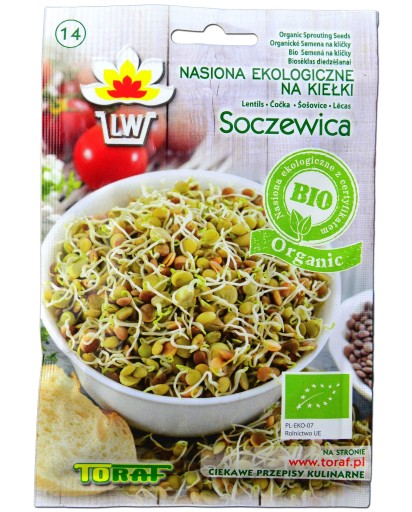Bio šošovica Bio semienka na klíčky 20g